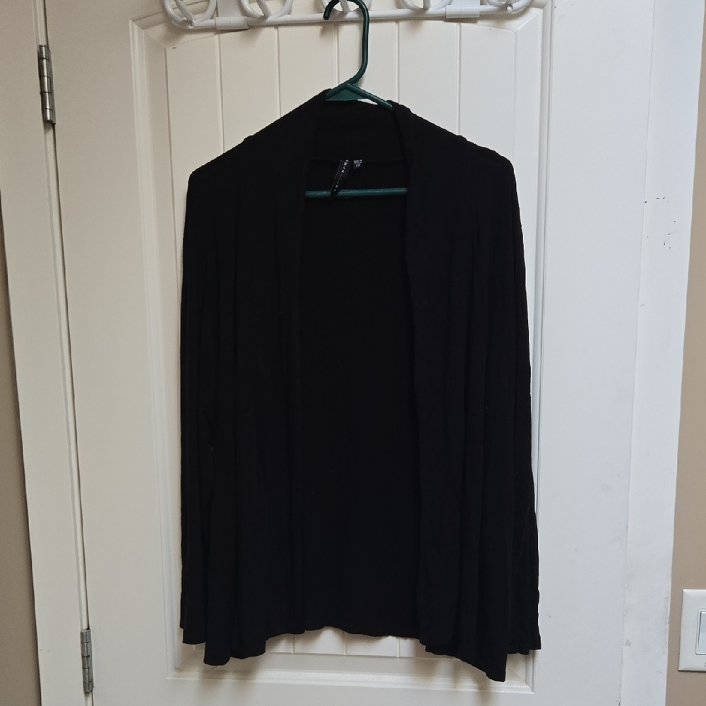 Obsession Plus Size 2x Elegant Black Women's Cardigan Long Sleeve Stretchy